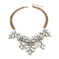 Aurora Ivory Opal Wreath Statement Necklace Set